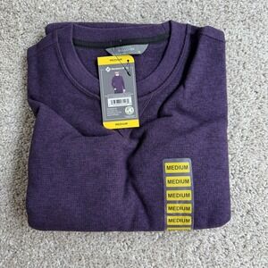 Member's Mark Sweater Mens Medium Purple Crewneck Cotton Knit Pullover Casual